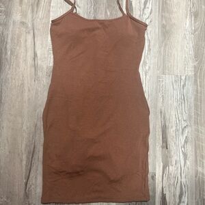 Brown Sleeveless Dress